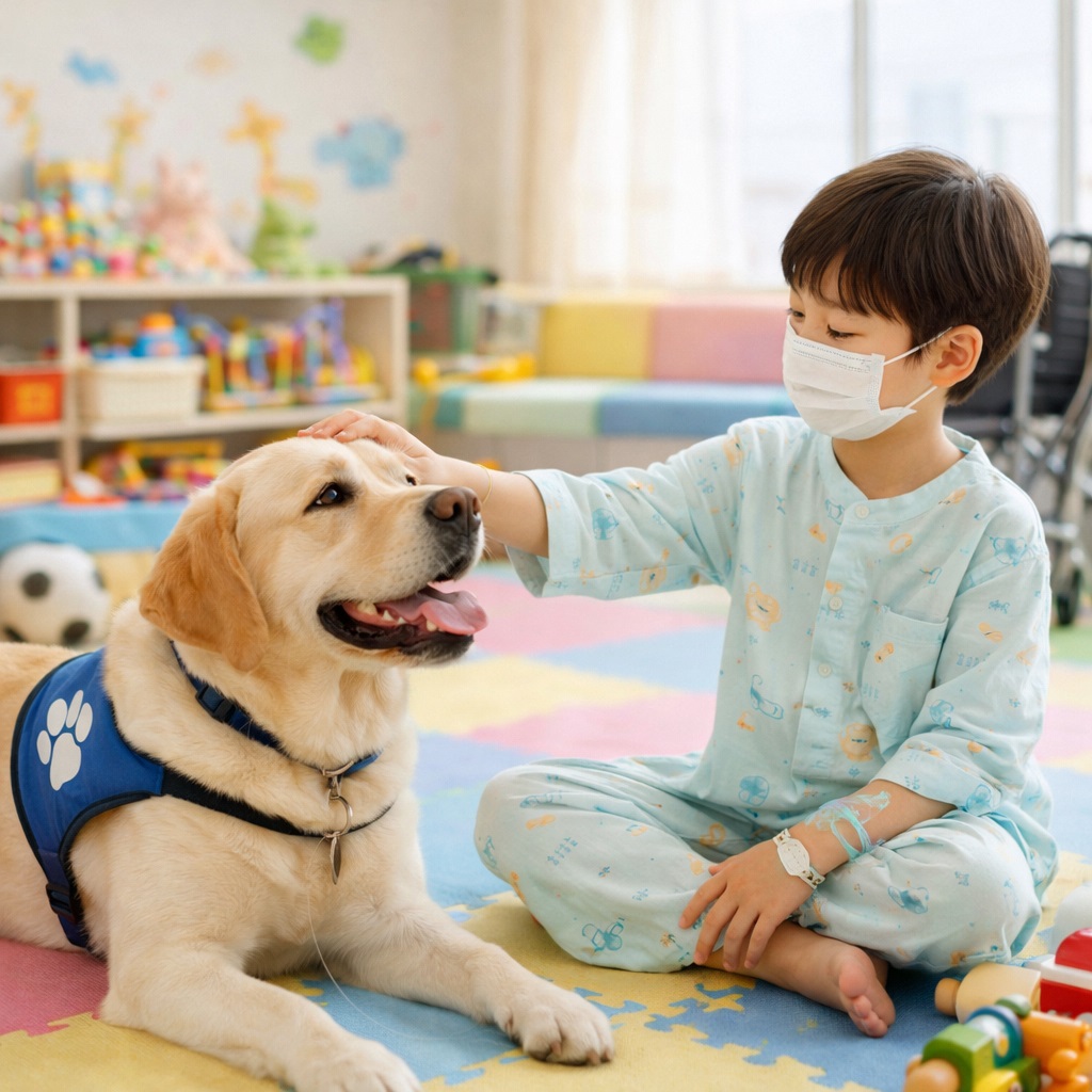 【市立豊中病院】小児病棟等へセラピードッグの導入を！ 病気と闘うこどもたちに笑顔を届けたい
